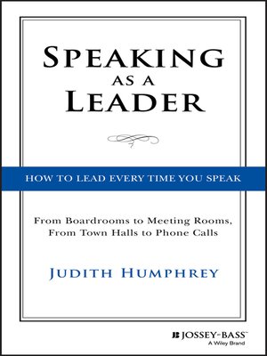 cover image of Speaking As a Leader